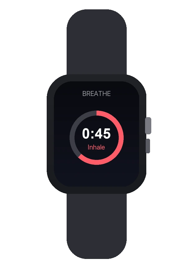 Guided breathing on Apple Watch