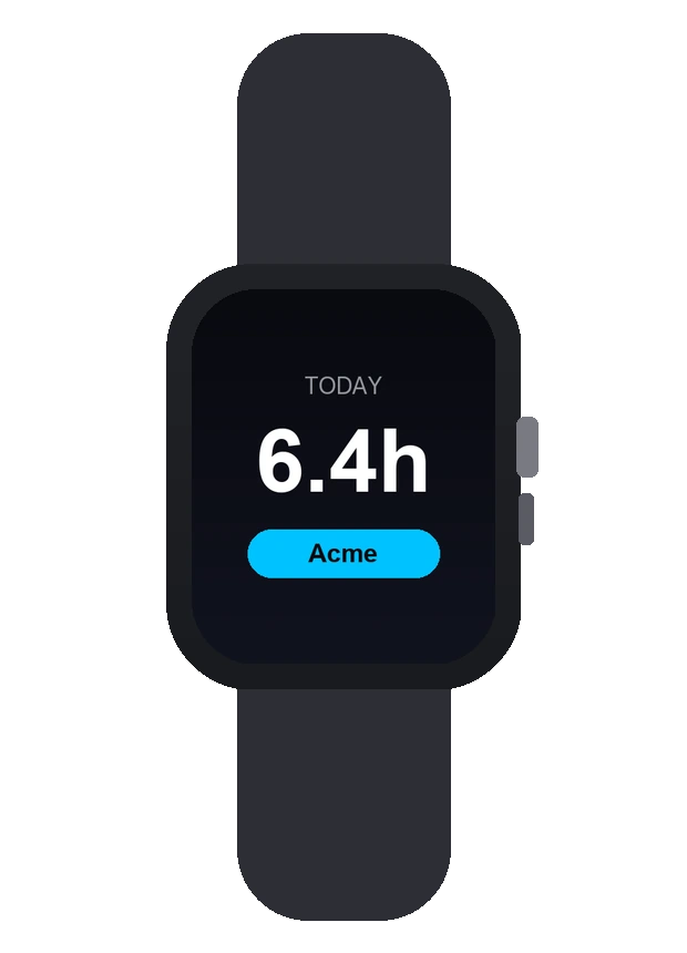 Today, by project on Apple Watch